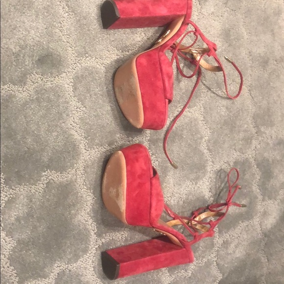 Aquazzura suede lace up platform - Picture 3 of 6